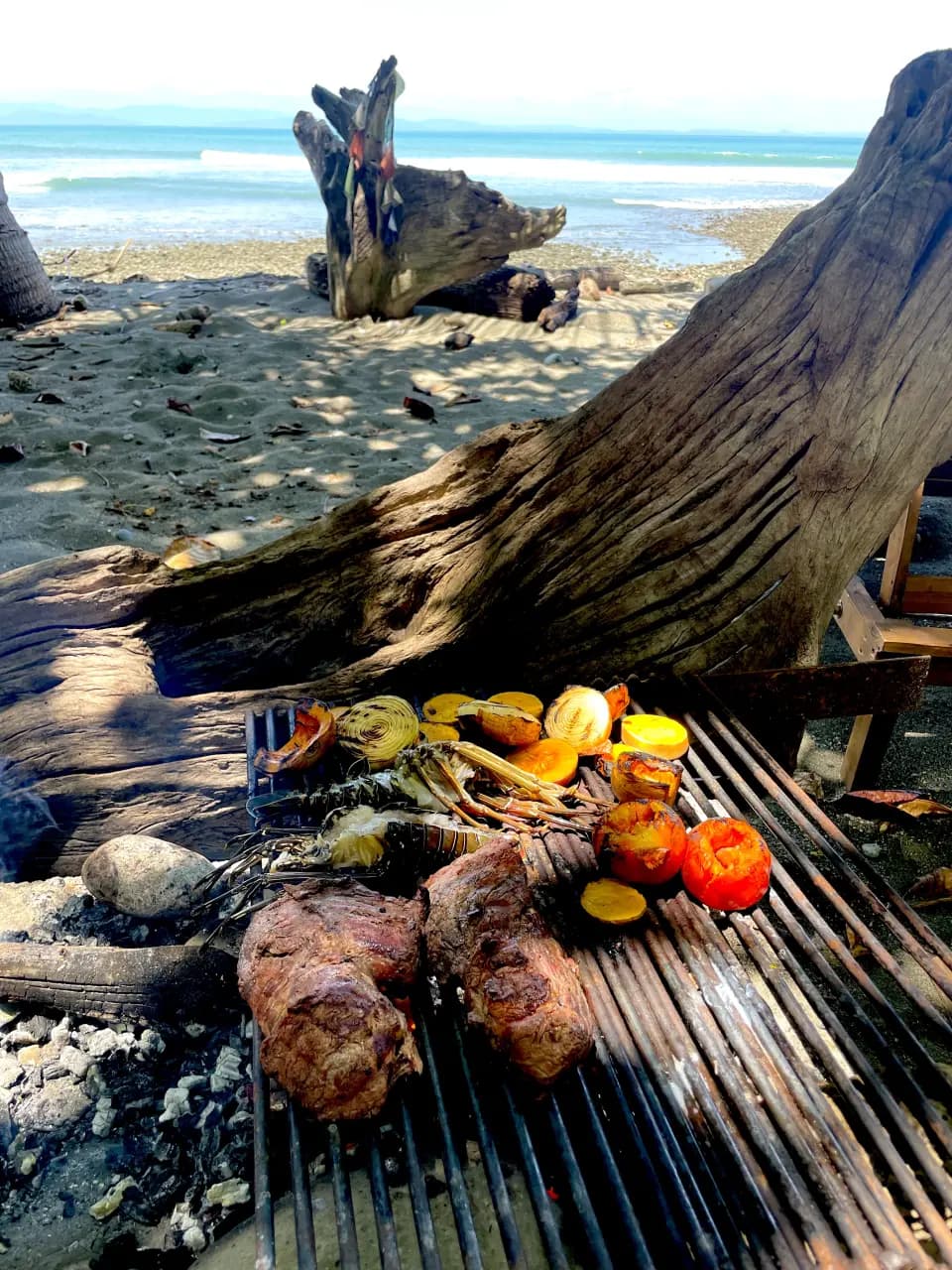 View from above of Playa Sombrero including the beach house of Paz and the Beach Lounge